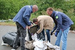 OB Thomas Eiskirch begleitete die Abfallkontrolleure bei ihrer Arbeit.