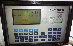 Die Waage zeigt eine Überladung von 42 Prozent an!