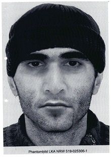 Phantombild des gesuchten Mannes