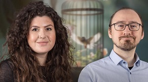 Anika Radewald und Dr. Aaron Bielejewski gehören zum Forschungsteam des preisgekrönten Projektes „Freiheit und Freiheitsentzug“.  Fotomontage: Jacob Müller