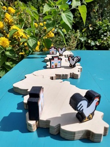 Schematische Darstellung der im Rahmen des Projektes zu betrachtenden Region Kreative Wege zu den Praxisforschungsstellen im Projekt 