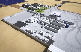 Illustration der Cleanergy-Pilotanlage unweit Walvis Bay, Namibia.  Cleanergy