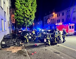 Schwerer Verkehrsunfall auf der Herner Straße in Riemke Foto Feuerwehr Bochum