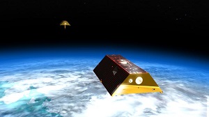 Deutsch-amerikanische Klima- und Umweltmission seit 2002: Das Satellitenduo GRACE umkreiste die Erde von 2002 bis 2017, GRACE-FO (im Bild dargestellt) ist seit 2018 im All. GRACE-C soll voraussichtlich 2028 starten und das Schwerefeld der Erde vermessen.  GFZ