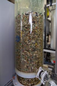 Elektroschrott im Biomining-Reaktor Copyright: Fraunhofer IGB