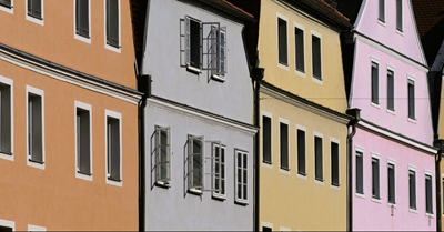 Fassade Farbe und Glas Symbolbild pexels