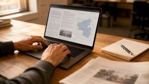Mit digitalen Werkzeugen zu mehr Nähe vor Ort: Redaktionelle Arbeit zwischen Recherche, Daten und Storytelling. Quelle: Lando Michael Lehmann Copyright: DFKI