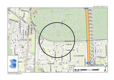 Plan 300 Meter großer Ausschnitt