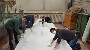 »Von hier nach dort – unterwegs mit Kompass und Navi!« - eine Mitmach-Ausstellung übers Navigieren im Europäischen Hansemuseum.  Lena Morgenstern