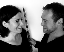 Celia Spielmann (Gitarre) und Karsten Greth (Flöte)