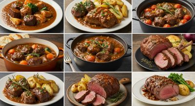 Schmoren und  Braten in diversen Variationen