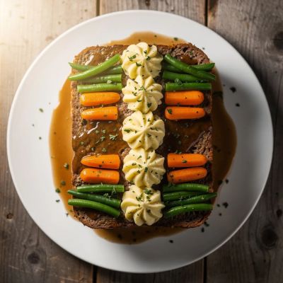 Hackbraten garniert mit Shutterrstock generiertes KI Bild