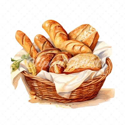 Diverses Brot Gebäck im Körbli