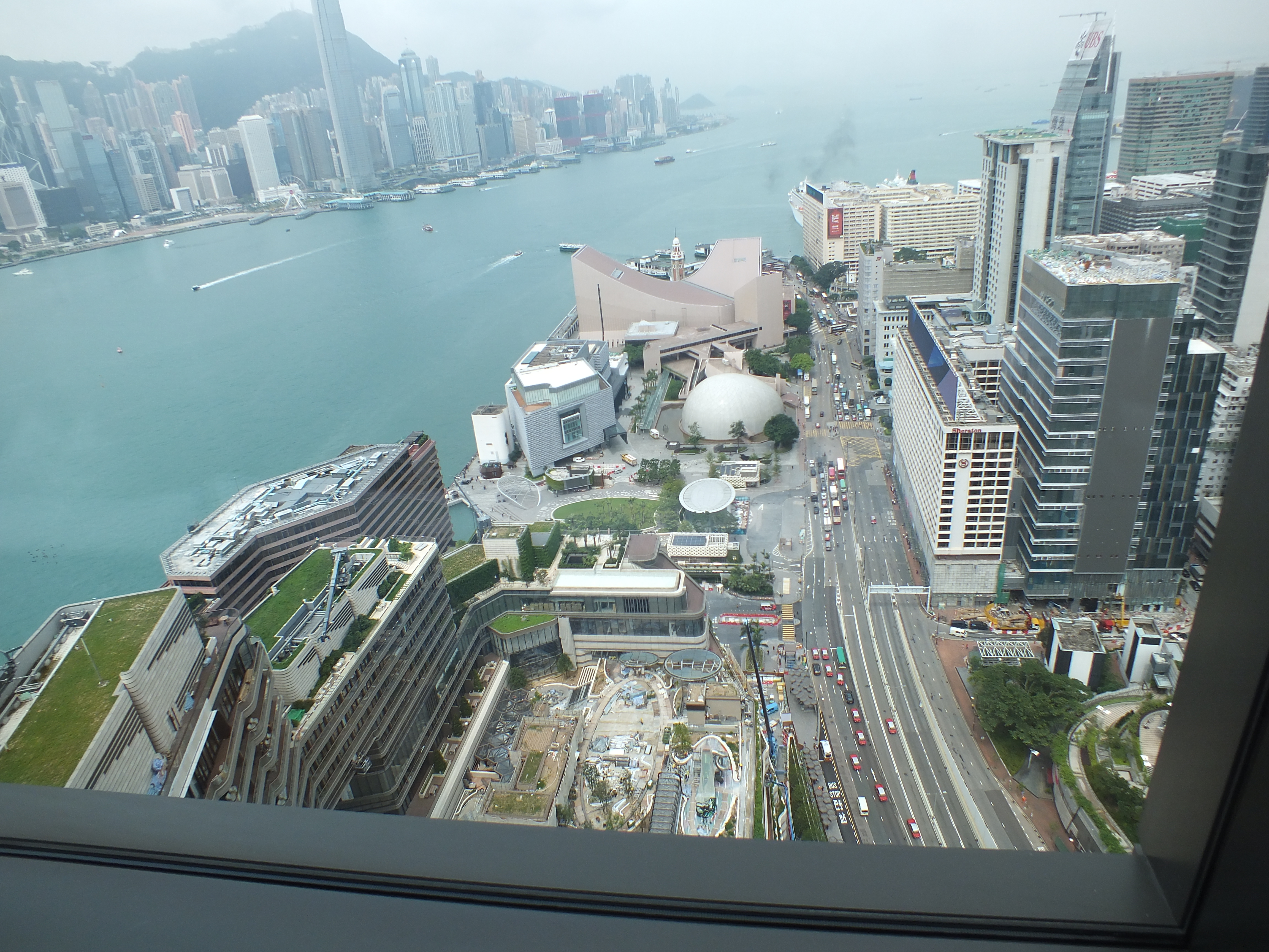 Aussicht von der teuerten Suite im Hotel in Hongkong