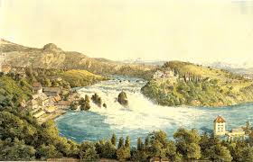 Der Rheinfall Aquarell von Mendelssohn