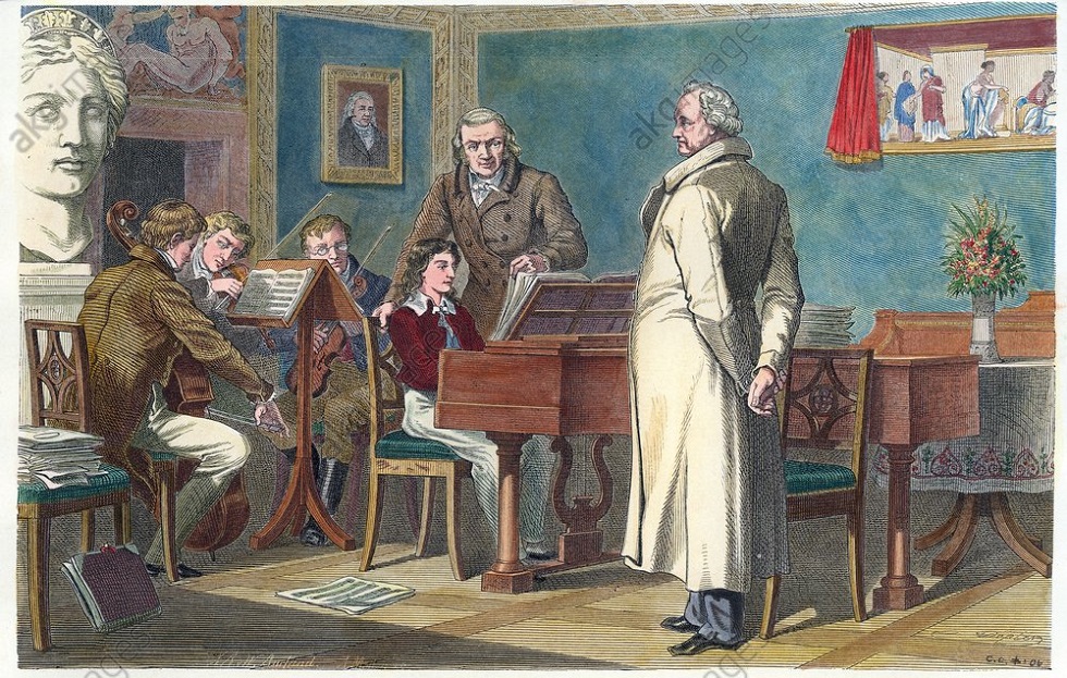 Der junge Mendelssohn bei Goethe akg-images