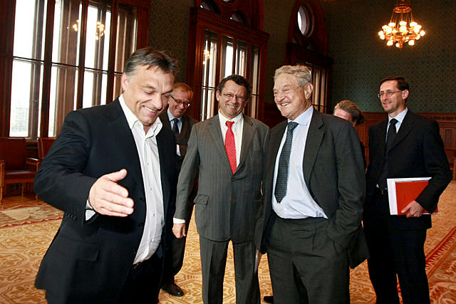 Orbàn Viktor und Soros György  in bester Freundschaft  2010