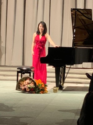 Shih Wei geniesst den verdienten Applaus beim  Klosterkonzert