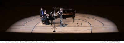 Valentine Michaud  Saxophon und Akvilė Šileikaitė  Klavier Foto Peter Fischli Lucerne Festival 