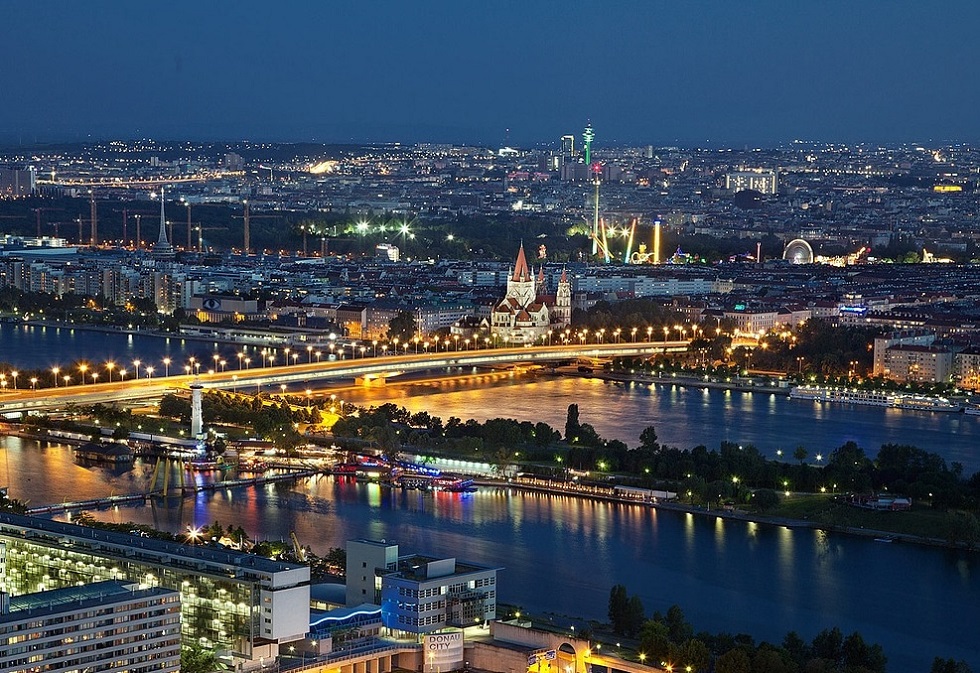 Wien-Stadt-Panorama-Nacht