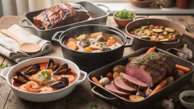 Schmoren und  Braten in diversen Variationen