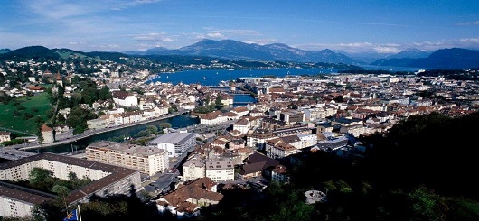 Luzern vom Gütsch aus gesehen  Bild: Homepage von Luzern Tourismus, Luzern, Switzerland