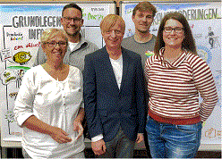 Von links: Barbara Muche, Daniel Kolb, Stefan Woßmann, Julian Becker und Anna Spaenhoff Autor/in: Sabine Kastel-Lübke