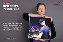 Das Leitmotiv der EMAH-Informationskampagne der Deutschen Herzstiftung. Bildnachweis: getty Taylor Walken/Corbis; getty/Yuri_Arcurs; Konzept & Design: neues handeln GmbH
