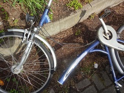 Gefährlich manipuliertes Fahrrad.