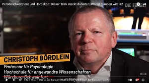 Prof. Dr. Christoph Bördlein begleitete das Experiment in Kooperation mit der Redaktion „Die Frage“.  (Screenshot „Die Frage“, https://www.youtube.com/watch?v=aDgqCQMUma0)