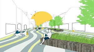 Ein Ort zum Verweilen ohne Autos, dafür mit vielen Sitzgelegenheiten – so stellten sich die HAWK-Absolvent*innen die Zukunft der Marktstraße in Wanfried vor