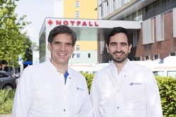 v.l. Prof. Dr. Stefan Blankenberg, Ärztlicher Leiter des Universitären Herz- und Gefäßzentrums und Studienleiter Dr. Johannes Neumann, Klinik für Allgemeine und Interventionelle Kardiologie. UKE