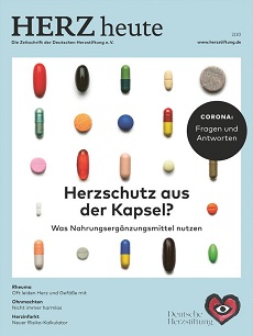 Die aktuelle Ausgabe von HERZ heute 2/2020. Illustration: istock/apomares; Covergestaltung: R. Unguranowitsch