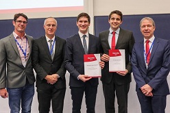 Freistellungs-Stipendiaten der Deutschen Leberstiftung 2019 – Urkundenverleihung im Rahmen der GASL-Jahrestagung (v.l.n.r.): T. Longerich, P. Schirmacher, S. Hohenester, D. Lenz, R. Bartenschlager Foto: Deutsche Leberstiftung