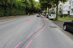 Knapp 300 Meter lange Unfallstelle