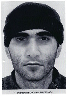 Phantombild des gesuchten Mannes