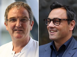 Prof. Dr. Steffen Weber-Carstens (links) und Prof. Dr. Christian Karagiannidis (rechts)  Quellen: Charité – Universitätsmedizin Berlin (links) und privat (rechts)