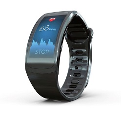Eine Smartwatch mit einer App, die den Herzrhythmus aufzeichnen kann.  PREVENTICUS GmbH, Jena