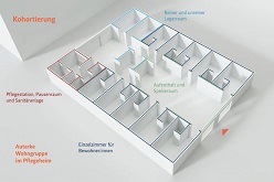 Im pandemischen Betrieb sollten Wohngruppen in Pflegeheimen eigenständig funktionieren können.  Rebecca Stumpf/ IKE