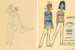 Collage: Zwei Frauen in Badeanzügen (Berlin 1971) und Strandmode (Berlin 1963), Vera Schwenteck © Quelle: Stiftung Stadtmuseum Berlin - Sammlung Mode und Textilien  CC BY 4.0, Collage: HTW Berlin