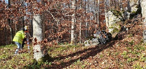 Um ein Höhenprofil des Geländes erstellen zu können, haben Studierende der HBC verschiedene Vermessungen durchgeführt.  Hochschule Biberach