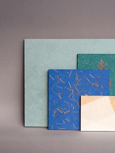 Ob einfarbig, marmoriert, mit grafischen Elementen oder terrazzoähnlichen Strukturen – Superwood bietet vielfältige Gestaltungsmöglichkeiten.  Sofia Souidi