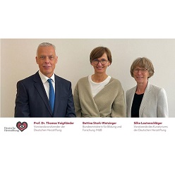 Bundesforschungsministerin Stark-Watzinger MdB zu Besuch bei der Herzstiftung  Deutsche Herzstiftung