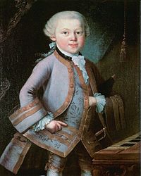 Der junge Mozart im Jahr 1763, genannt Wolferl