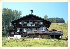 Die Seidlalmhütte an der Streif in Kitzbühel