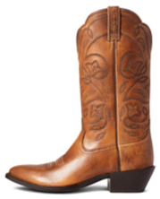 Heritage Western R Toe in Copper Brown   
