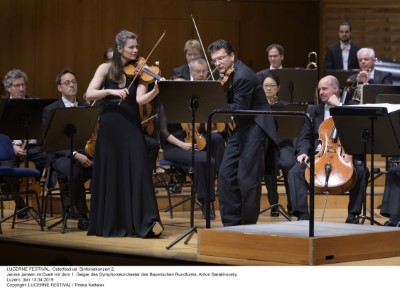 Janine Jansen und Anton Barakhovsky bei den Zugaben