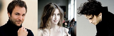 Triplekonzert, die Solisten,v.l.n.r. Schuch, Frang, Altstädt
