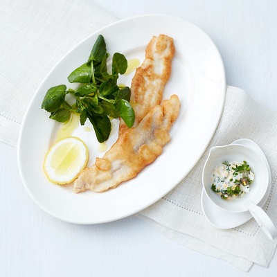 Felchen im Bierteig mit Sauce tartare