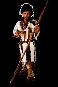 Lebensgroße Rekonstruktion von Ötzi  Neanderthal Museum